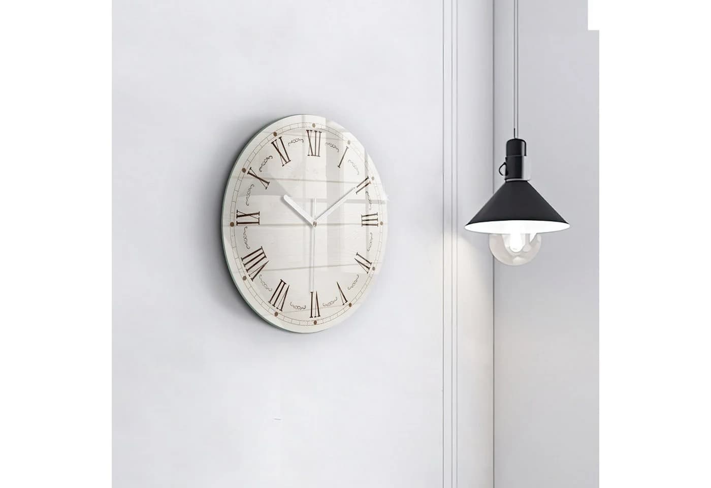Tulup Wanduhr Glas Römische Ziffern - Bild 3