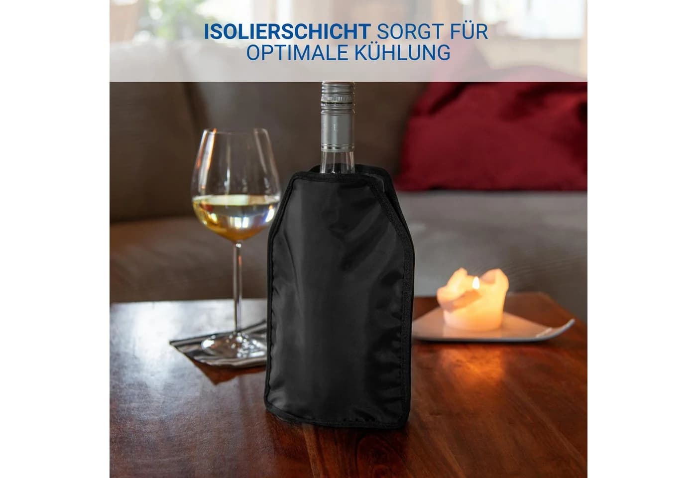 elasto Kühlmanschette STYLE 2er Set Flaschenkühler Schwarz - Bild 5