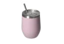 elasto Weinbecher Vinova 350 ml Edelstahl Lila mit Strohhalm Bild 2