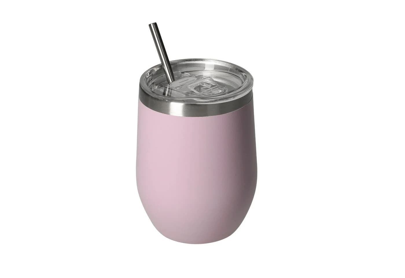 elasto Weinbecher Vinova 350 ml Edelstahl Lila mit Strohhalm - Bild 2