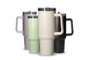 elasto Trinkbecher Edelstahl 1,2l mit Deckel & Strohhalm beige Bild 2