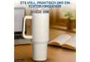 elasto Trinkbecher Edelstahl 1,2l mit Deckel & Strohhalm beige Bild 5
