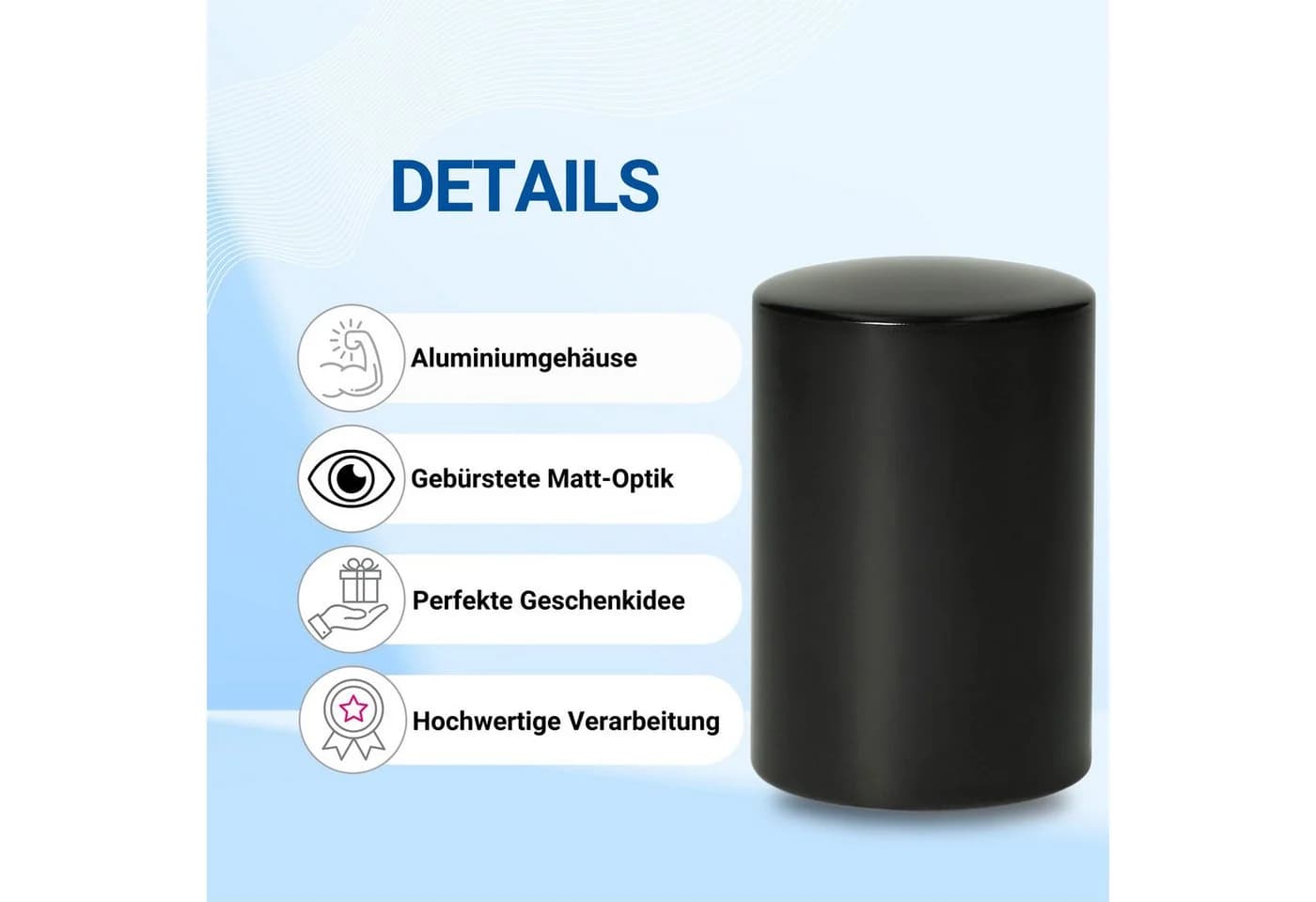 elasto Flaschenöffner 2er Set Kapselheber mit Push Up Funktion Schwarz Aluminium