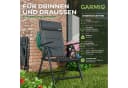 GARMIO Klappstuhl Gartenstuhl FLORENZ Aluminium Schwarz Bild 4