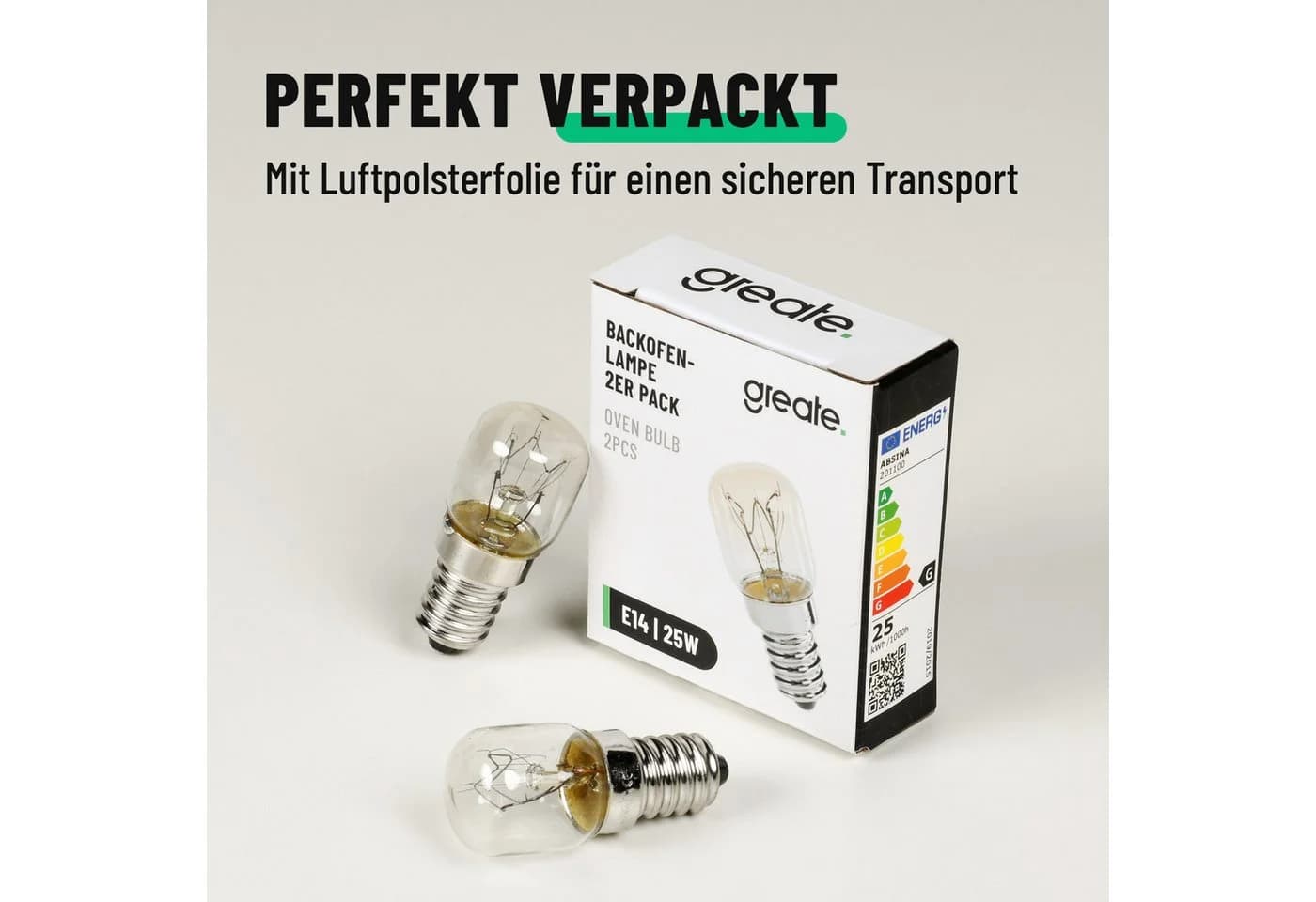 greate. Backofenlampe E14 25W hitzebeständig 4er Pack - Bild 4