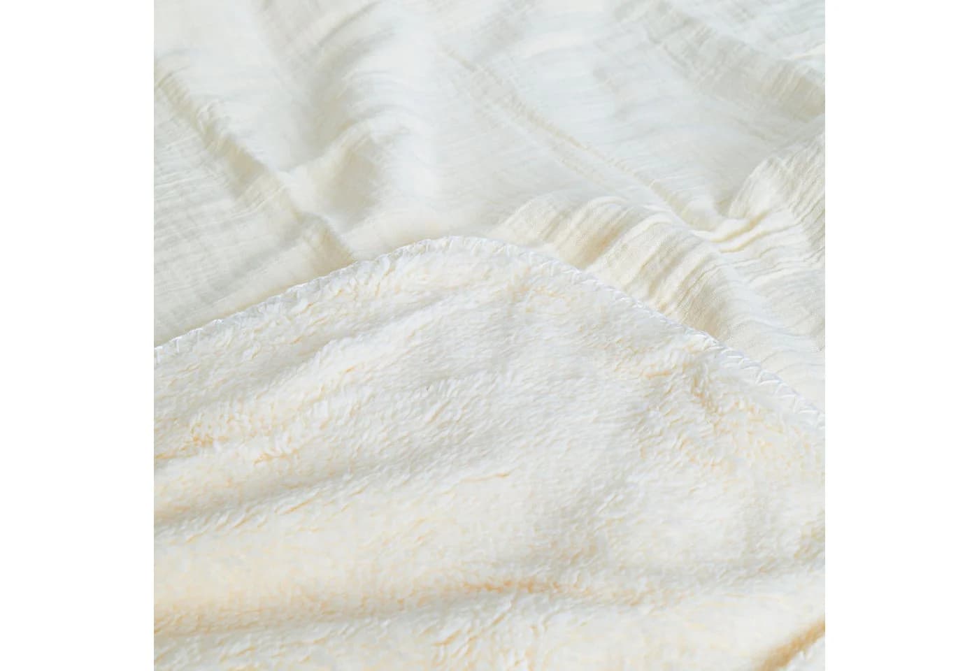 Home Creation Musselin Tagesdecke Creme Baumwolle & Fleece