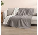 Home Creation Musselin Decke Grau 130x180 cm Kuscheldecke Baumwolle Fleece Bild 3