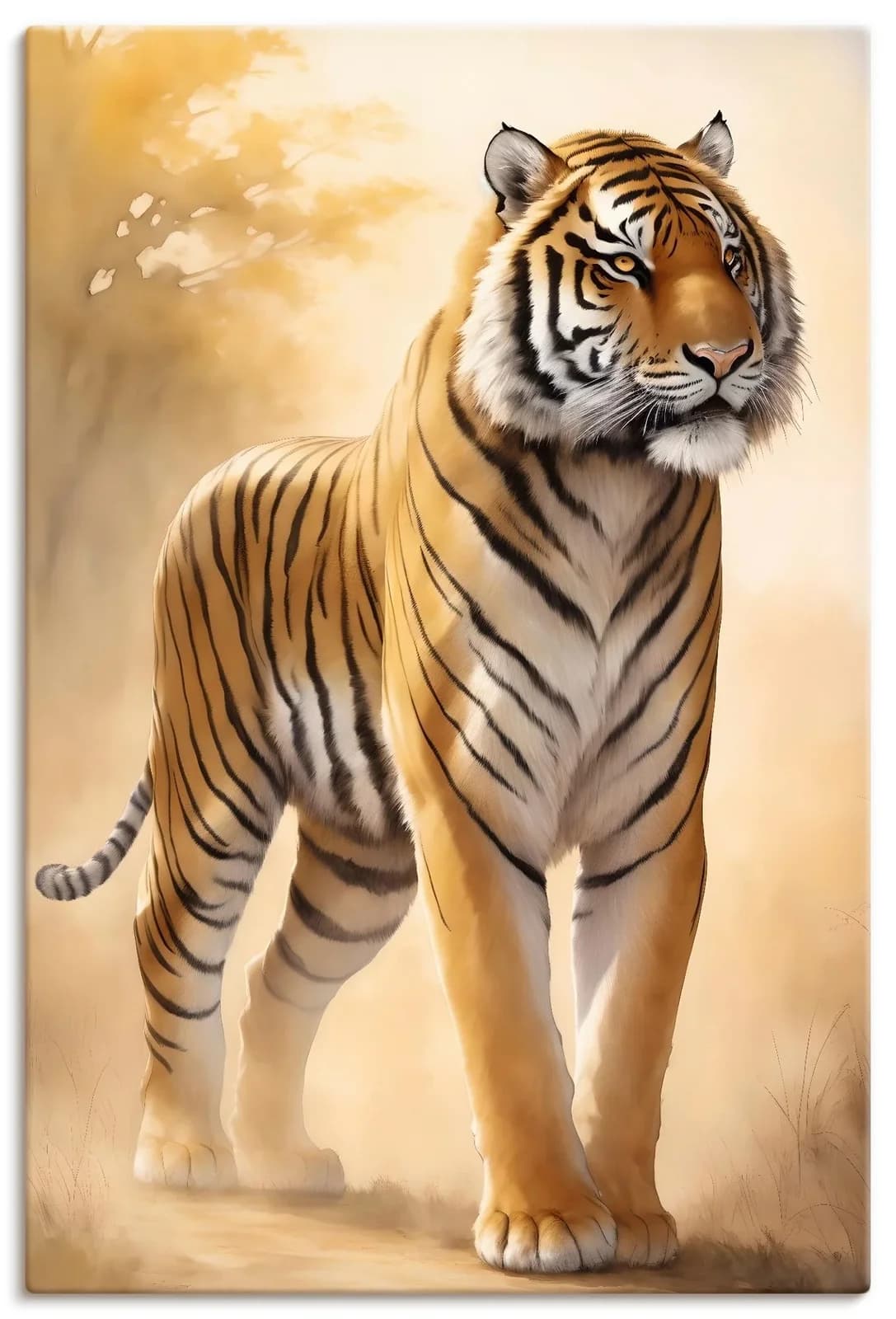 Artland Wandbild Tiger Braun Leinwandbild