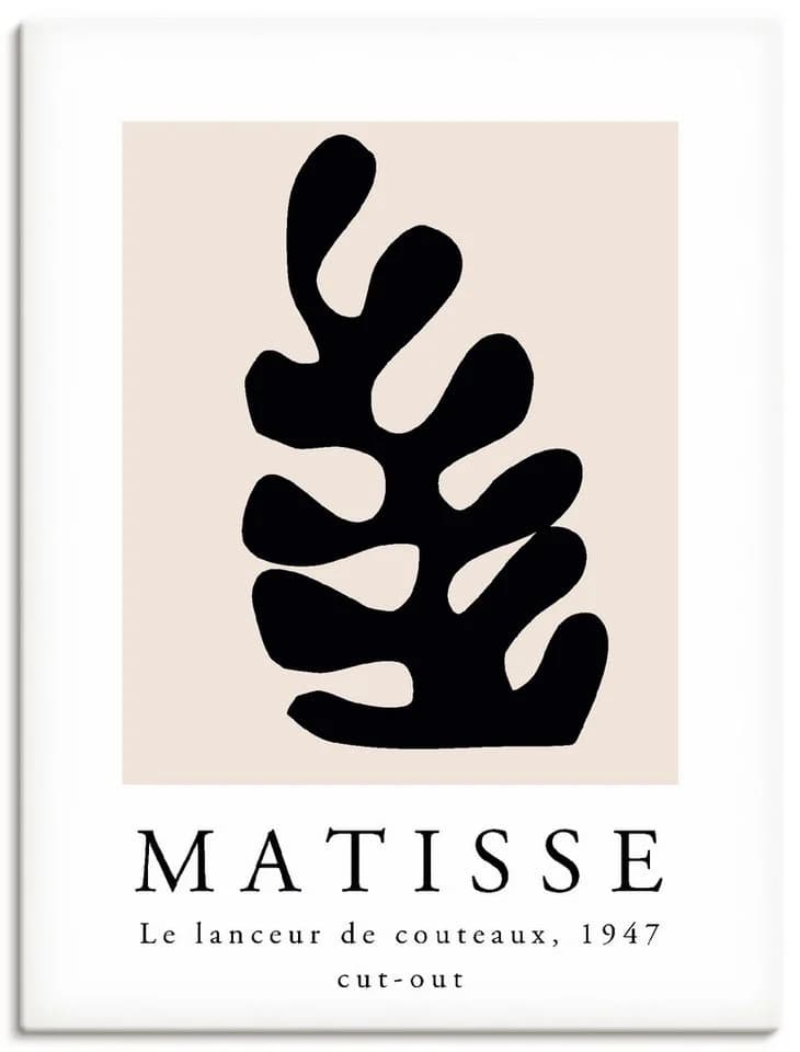 Wandbild ARTLAND Matisse Messerwerfer Schwarz Leinwand - Bild 2