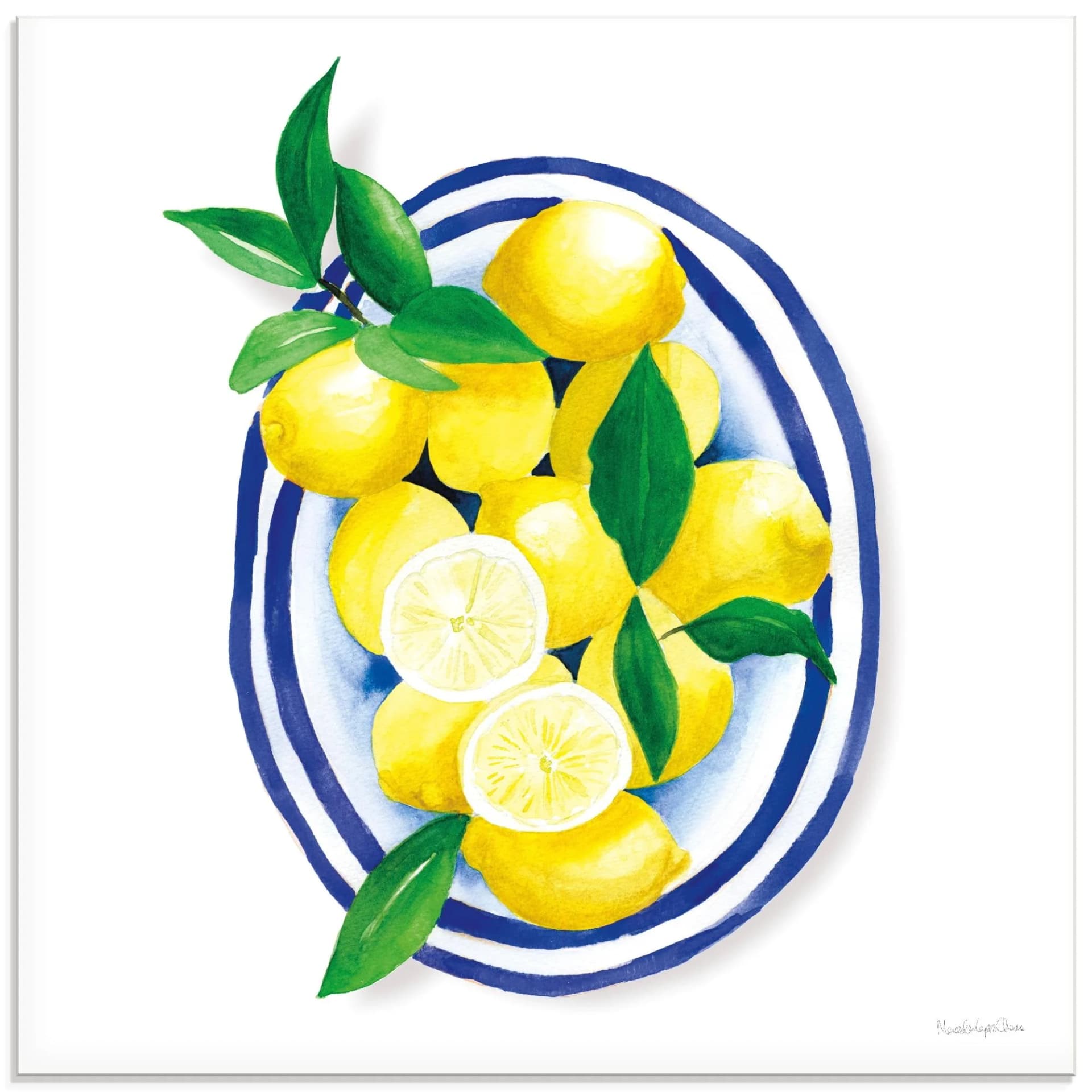 Glasbild ARTLAND Mediterranean Gelb