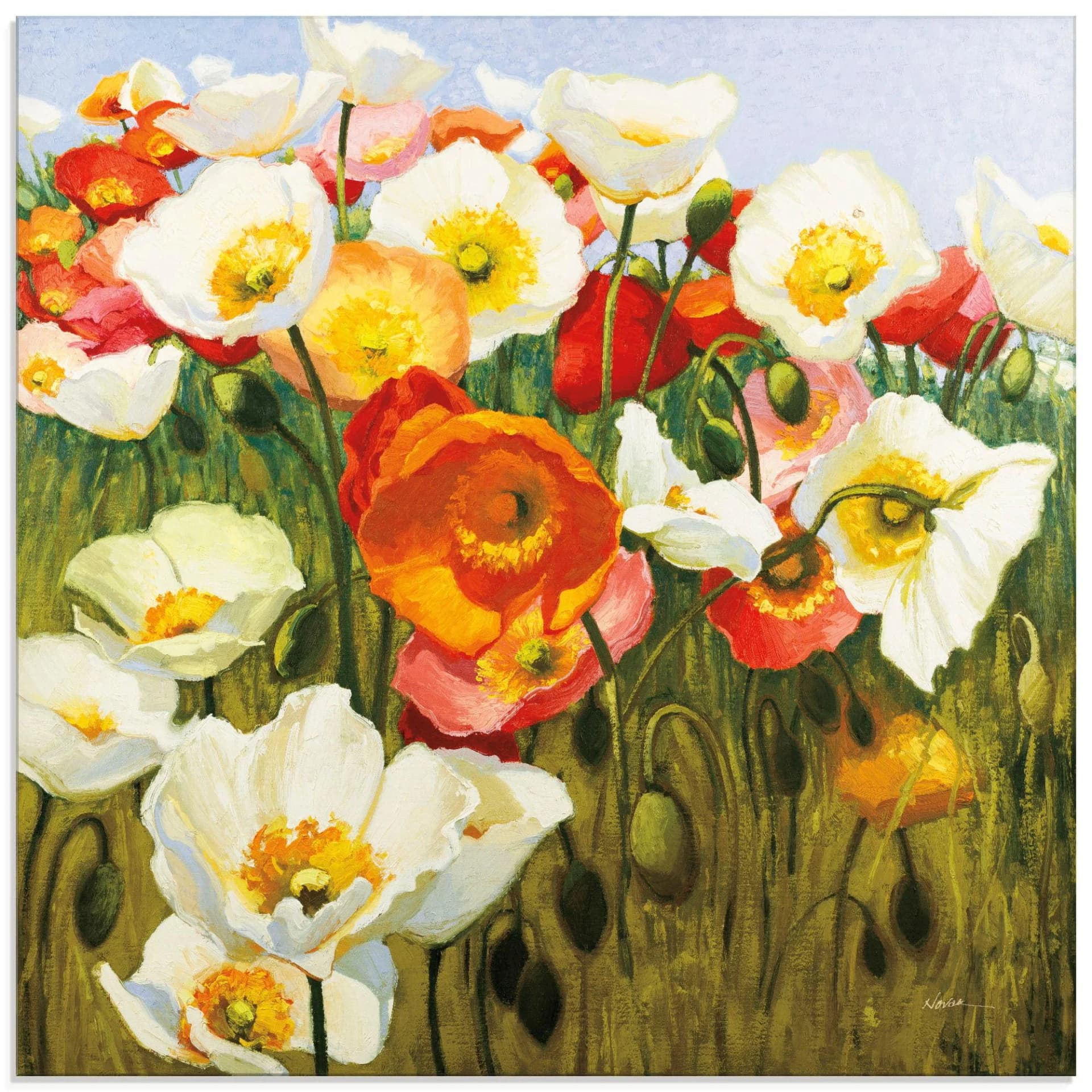 Artland Glasbild Sunny Goodge Street Farbig