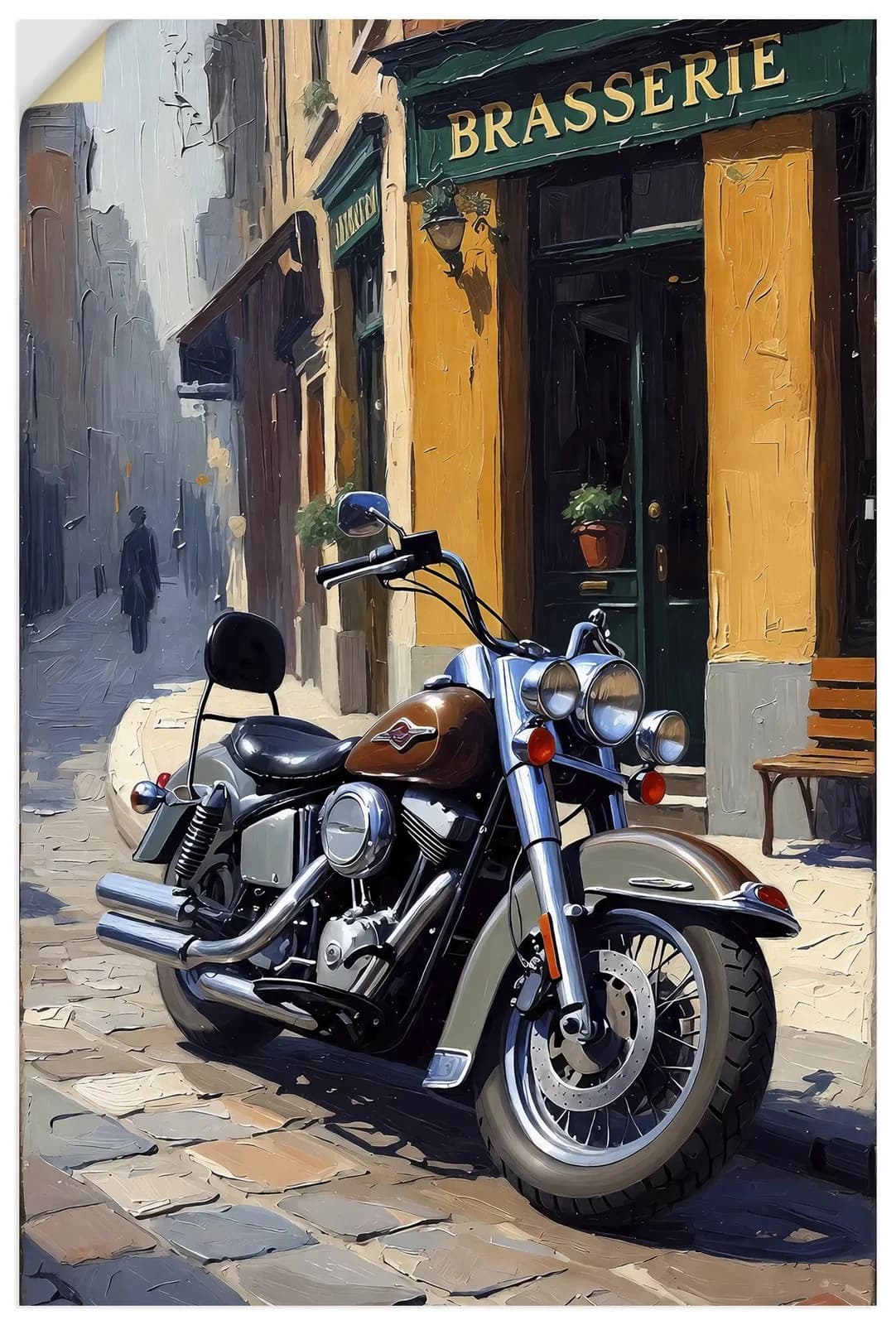 Artland Wandaufkleber Harley Brasserie Jean-Louis Glineur