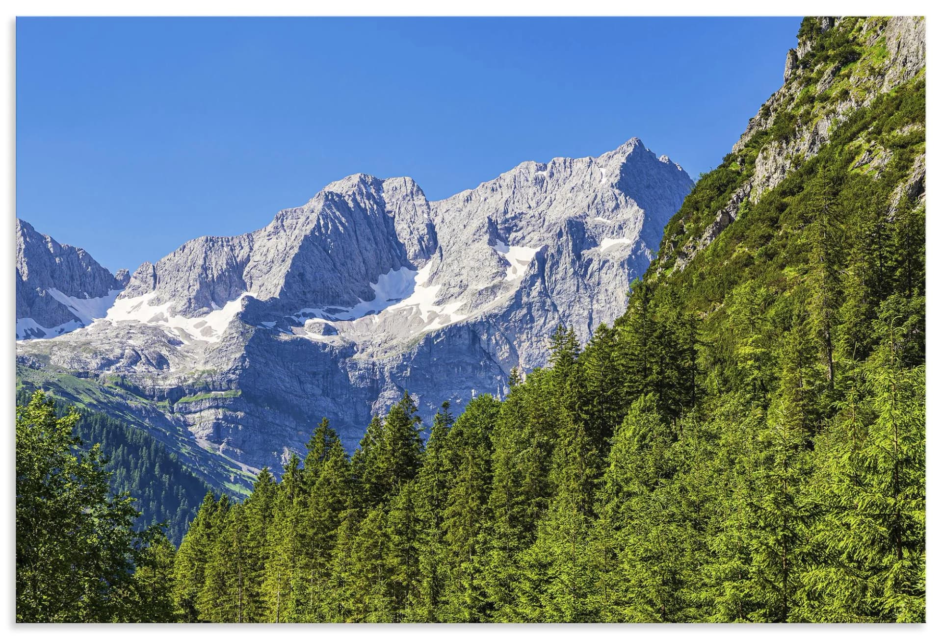Artland Wandbild Landschaft Rißtal Grün Alu Dibond