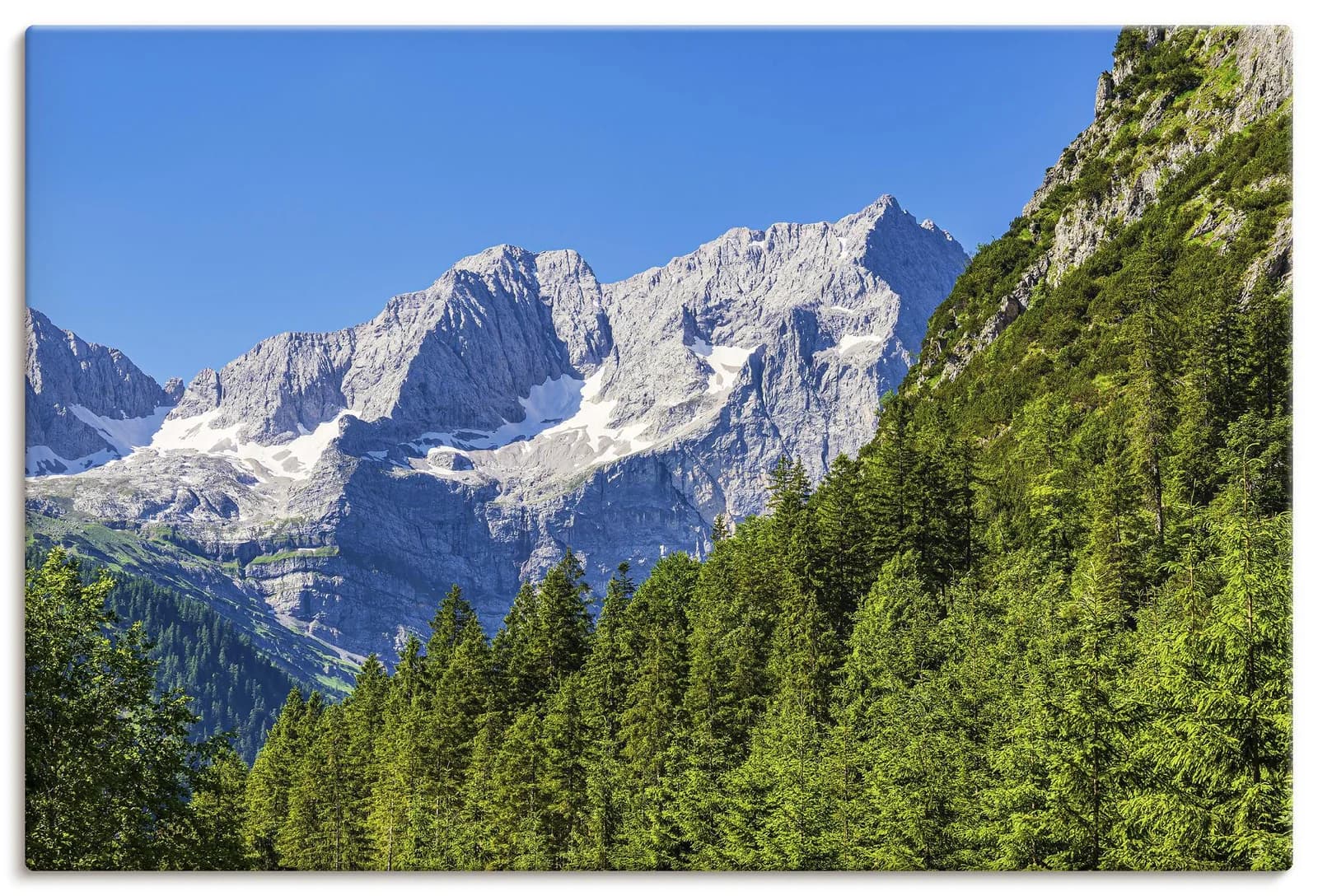 ARTLAND Wandbild Landschaft Grün Leinwand