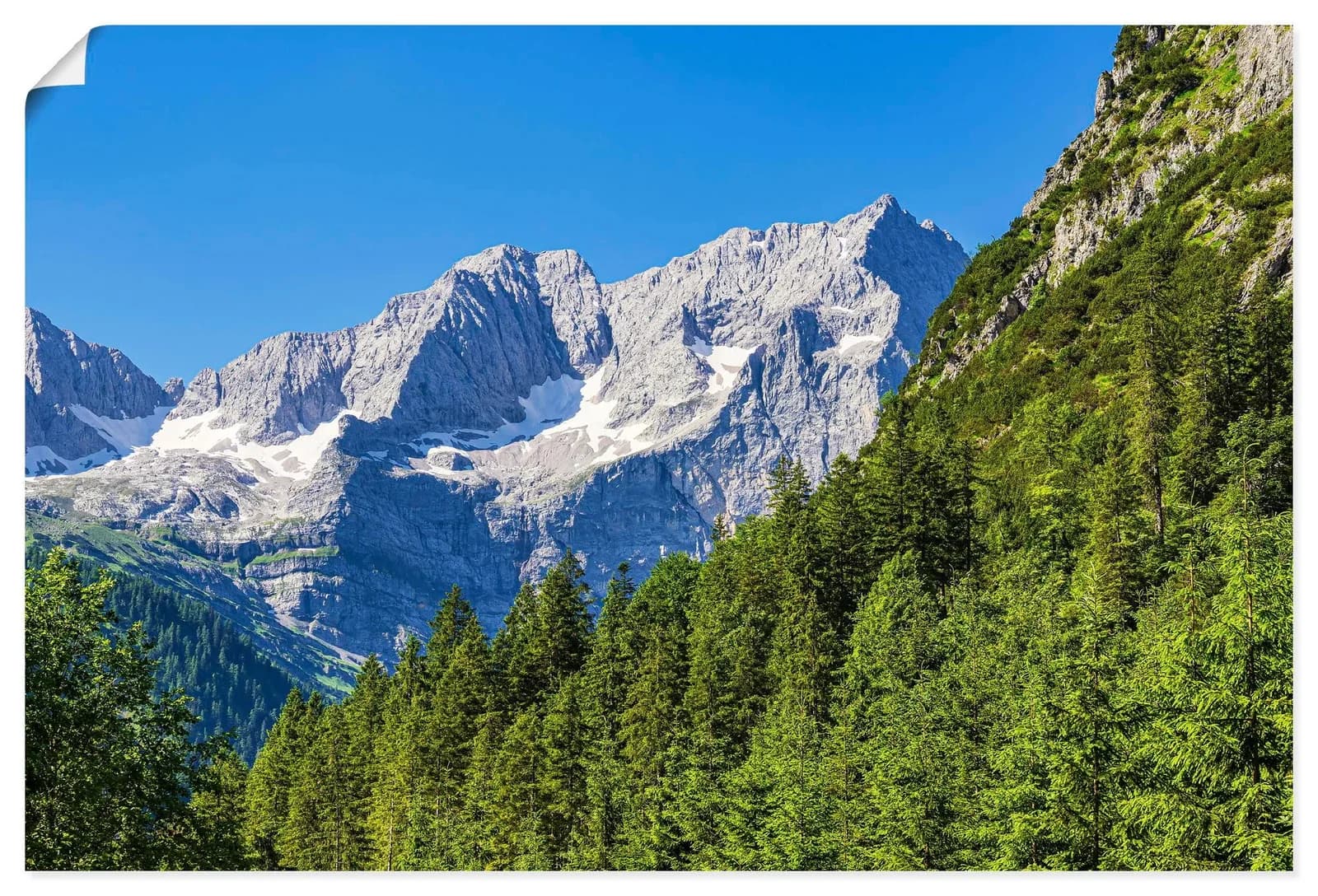 ARTLAND Wandbild Landschaft im Rißtal Grün Kunstdruck