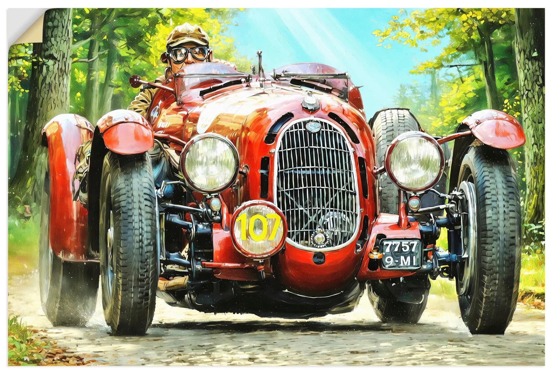 Artland Wandaufkleber Alfa Romeo 8C 2300 Monza Rot
