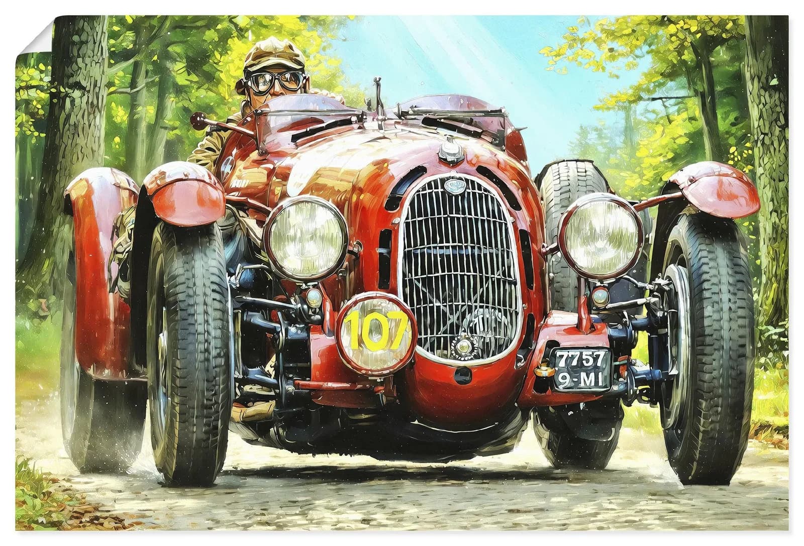 Artland Wandbild Alfa Romeo 8C 2300 Monza Rot
