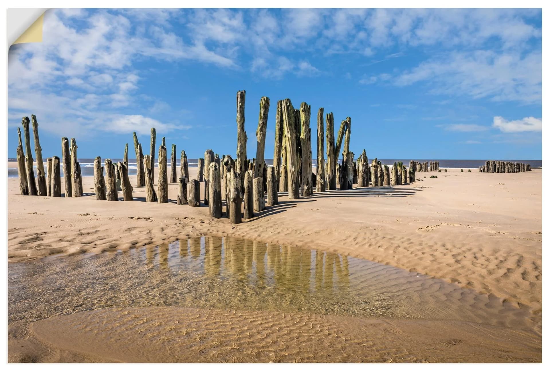 Artland Wandaufkleber Strandmotiv Braun Querformat