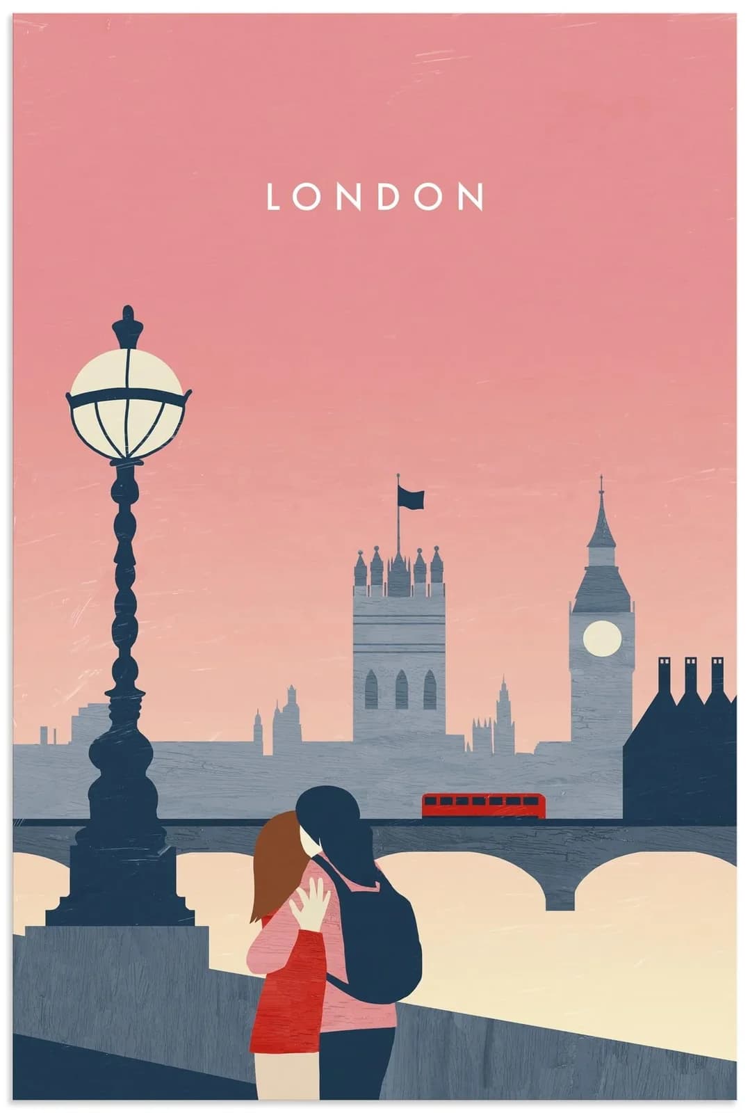 ARTLAND Wandbild London Rot Alubild 60x90 cm
