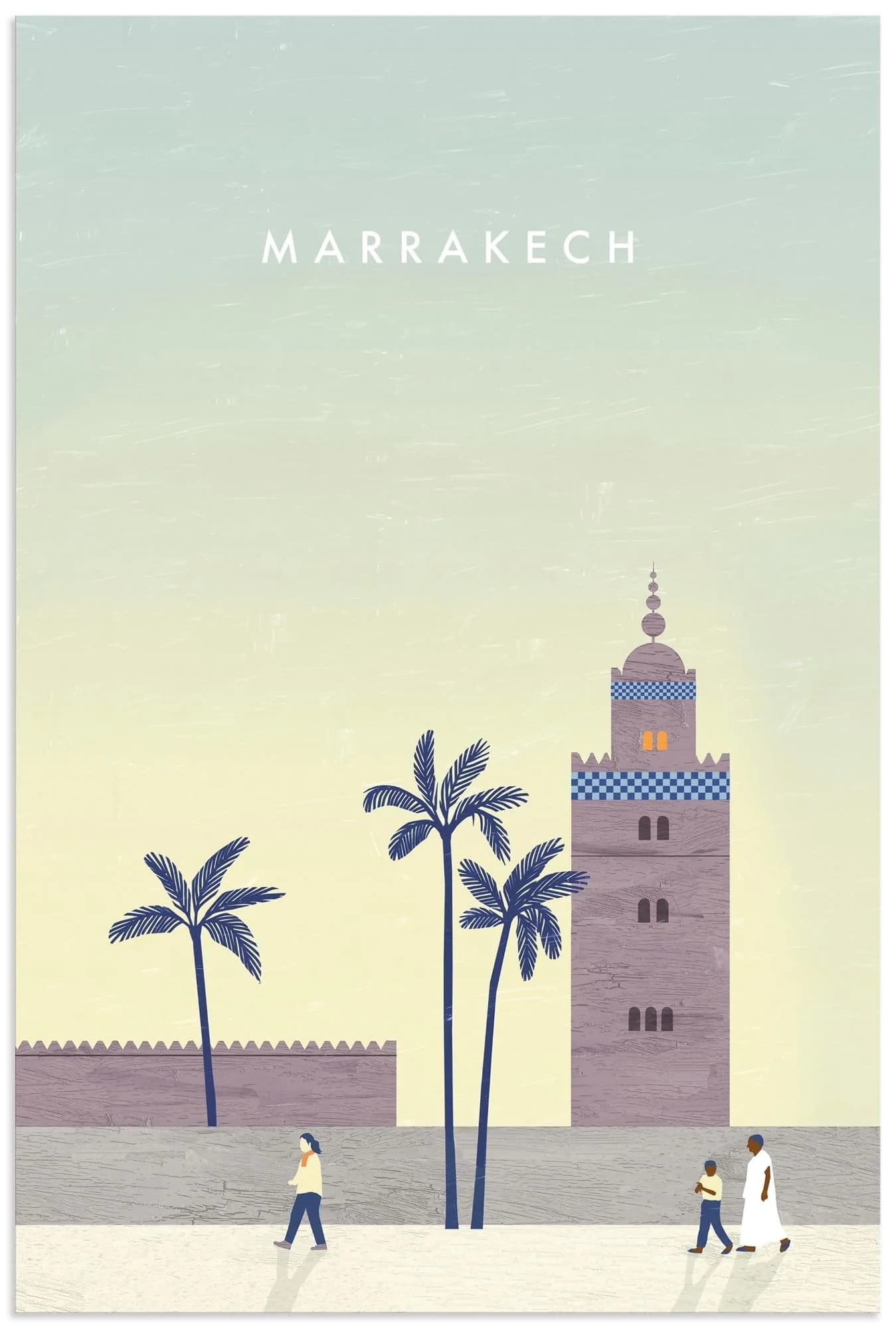 ARTLAND Wandbild Marrakech Grün Alu Dibond