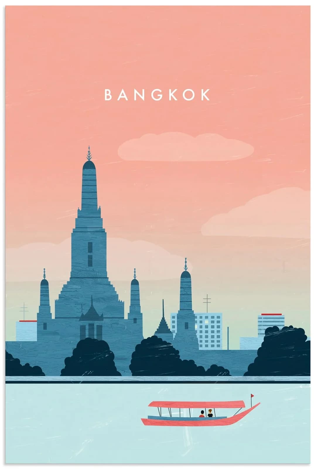 Artland Wandbild Bangkok Orange Alu Dibond