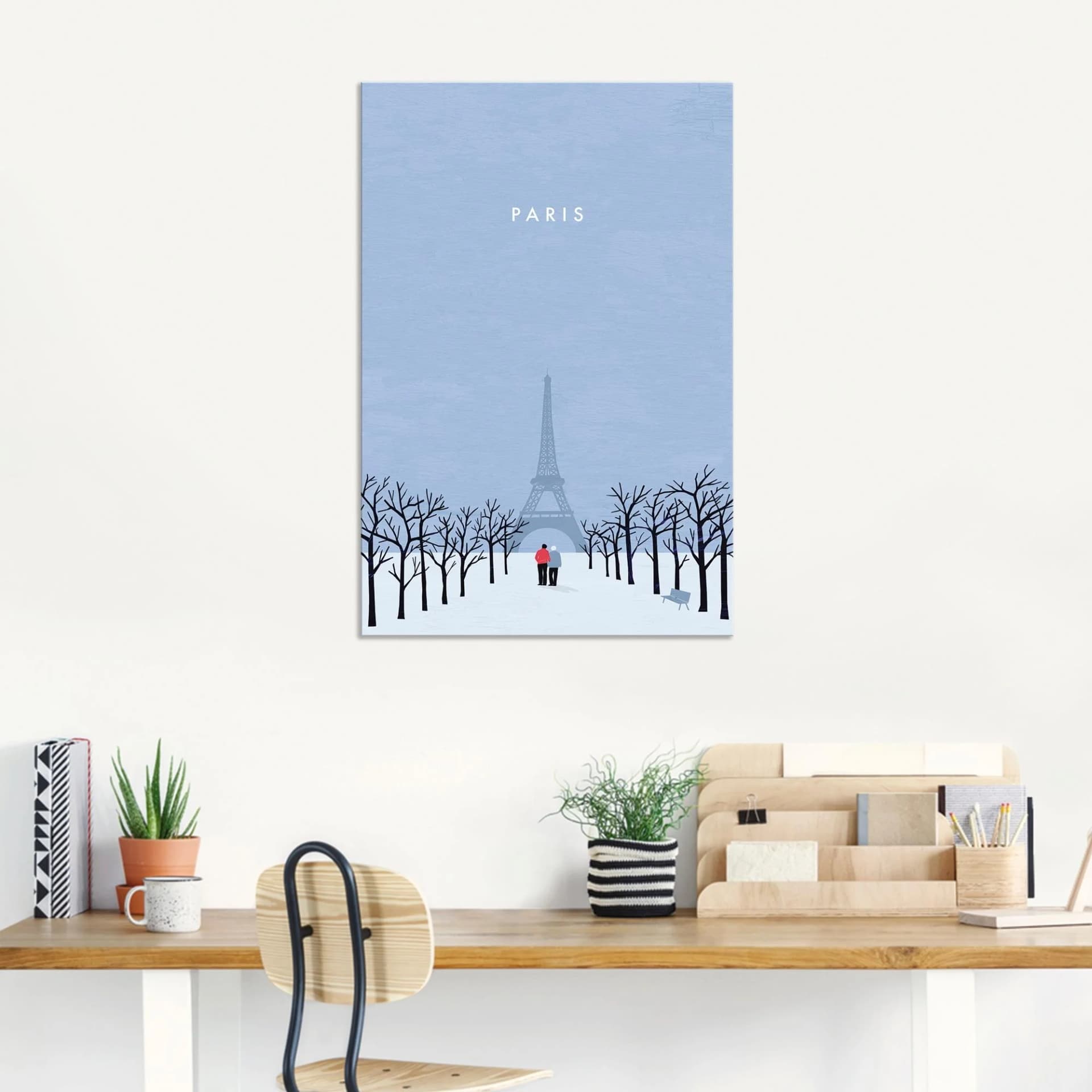 Artland Wandbild Paris Blau Alubild 40x60 cm