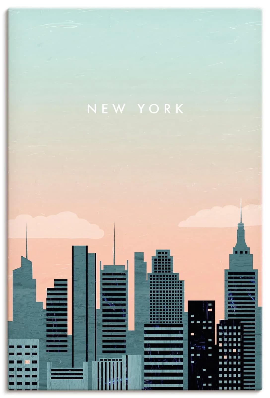 Artland Wandbild New York Leinwand Blau
