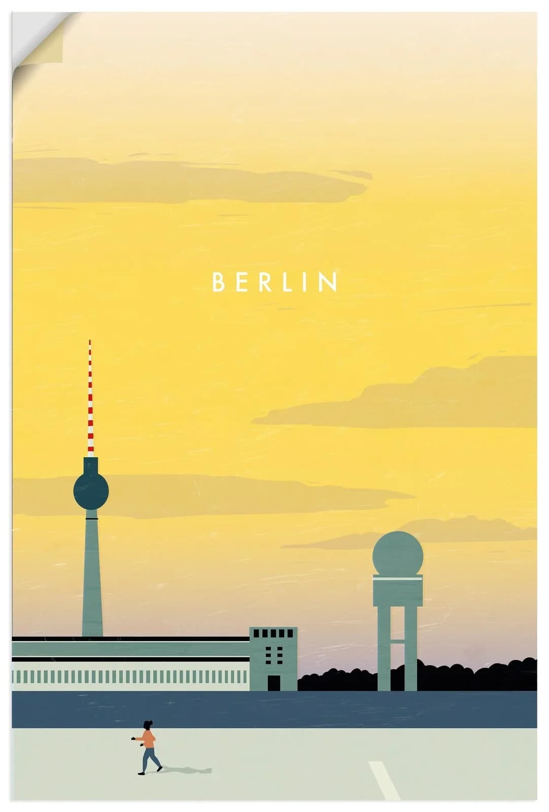 Artland Wandaufkleber Berlin Gelb