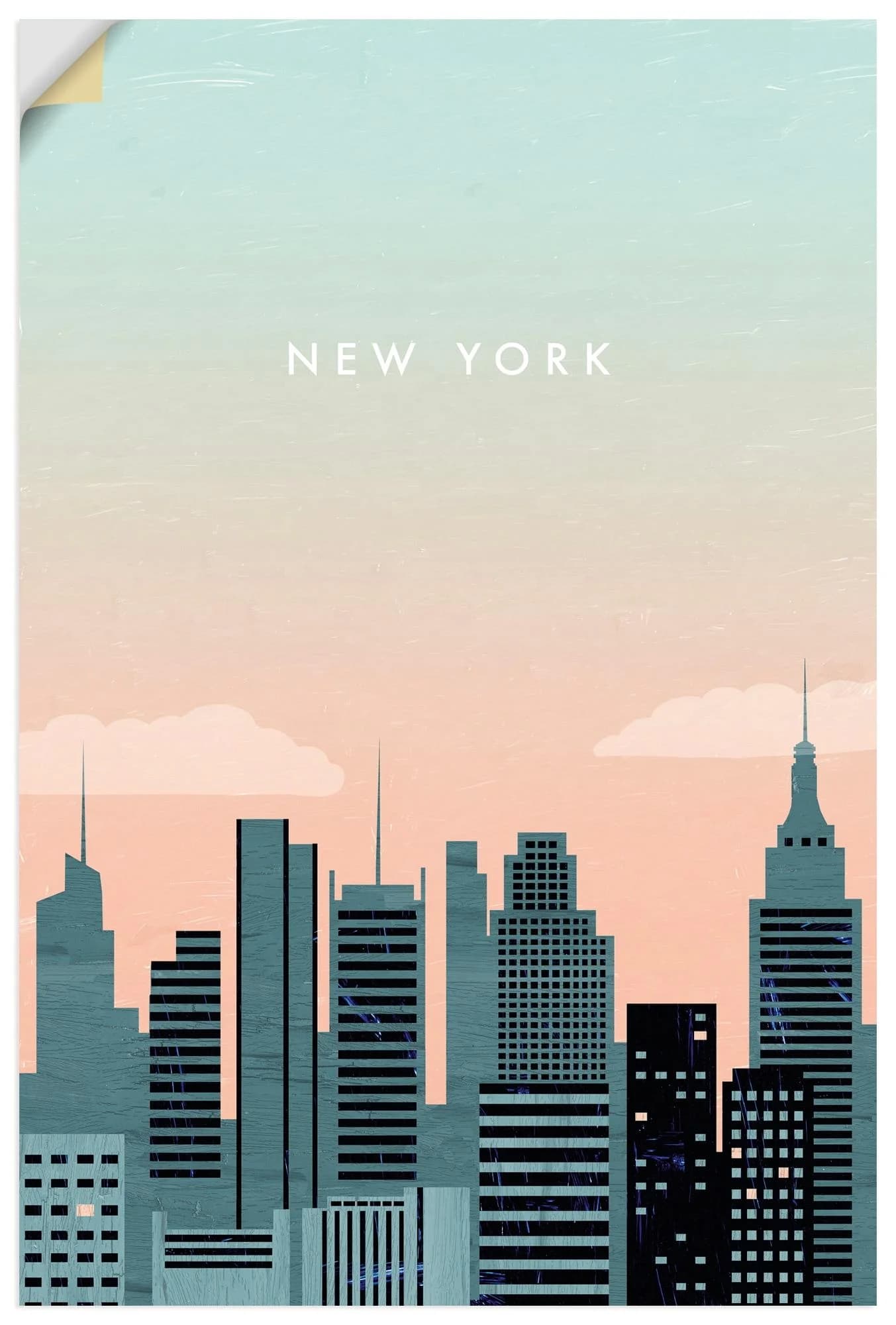 Artland Wandbild New York Blau Selbstklebend
