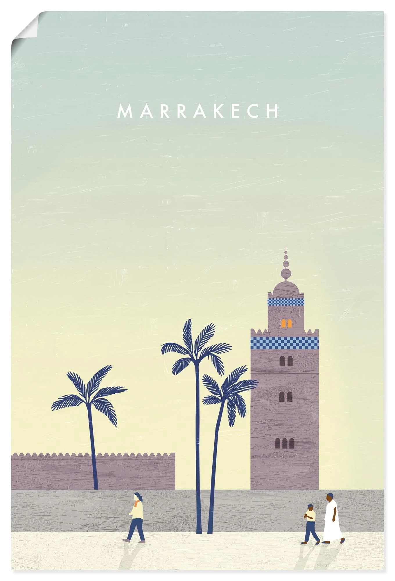 ARTLAND Wandbild Marrakech Grün Kunstdruck