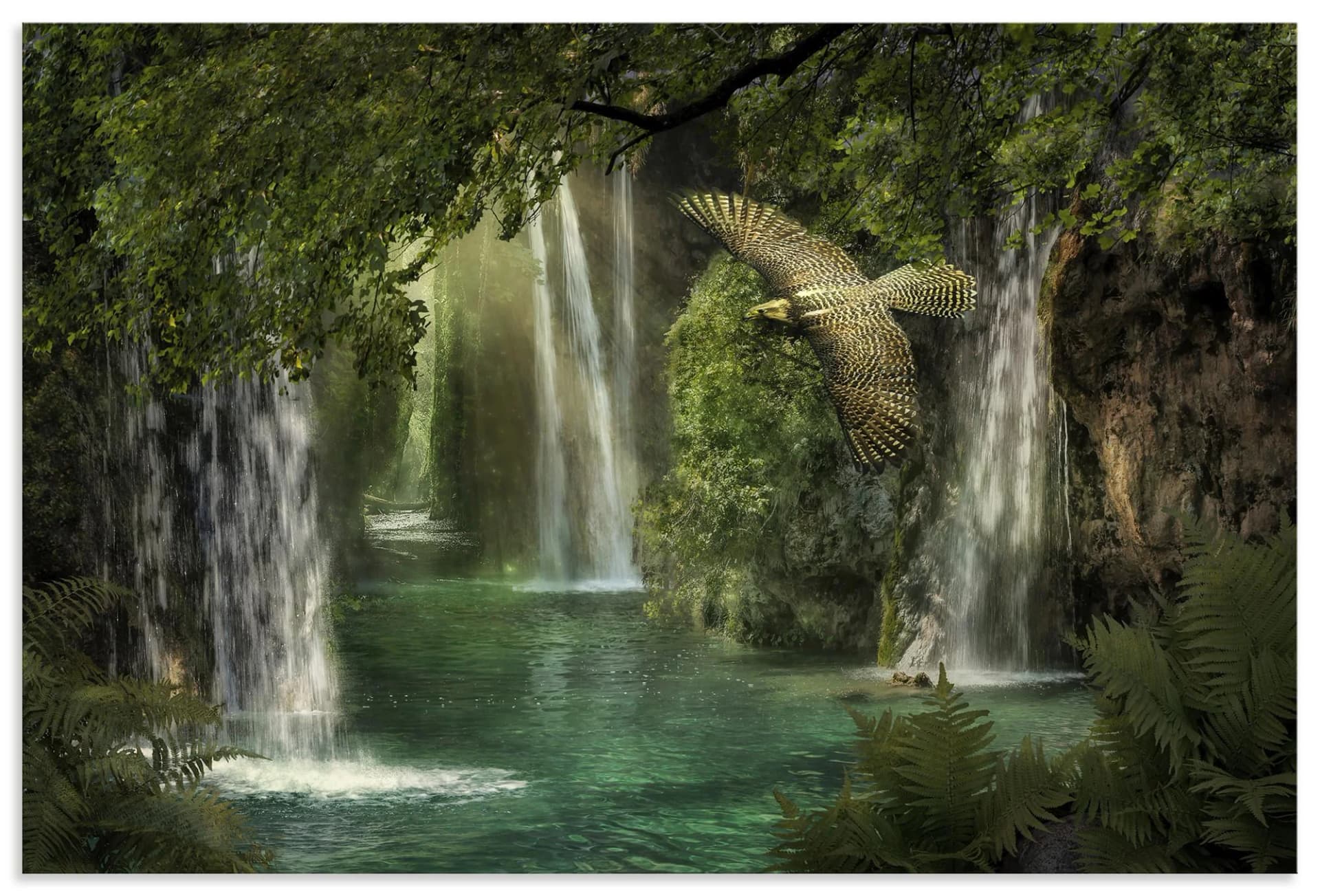 ARTLAND Wandbild „Das Tor nach Eden“ Alu Dibond Naturfarben