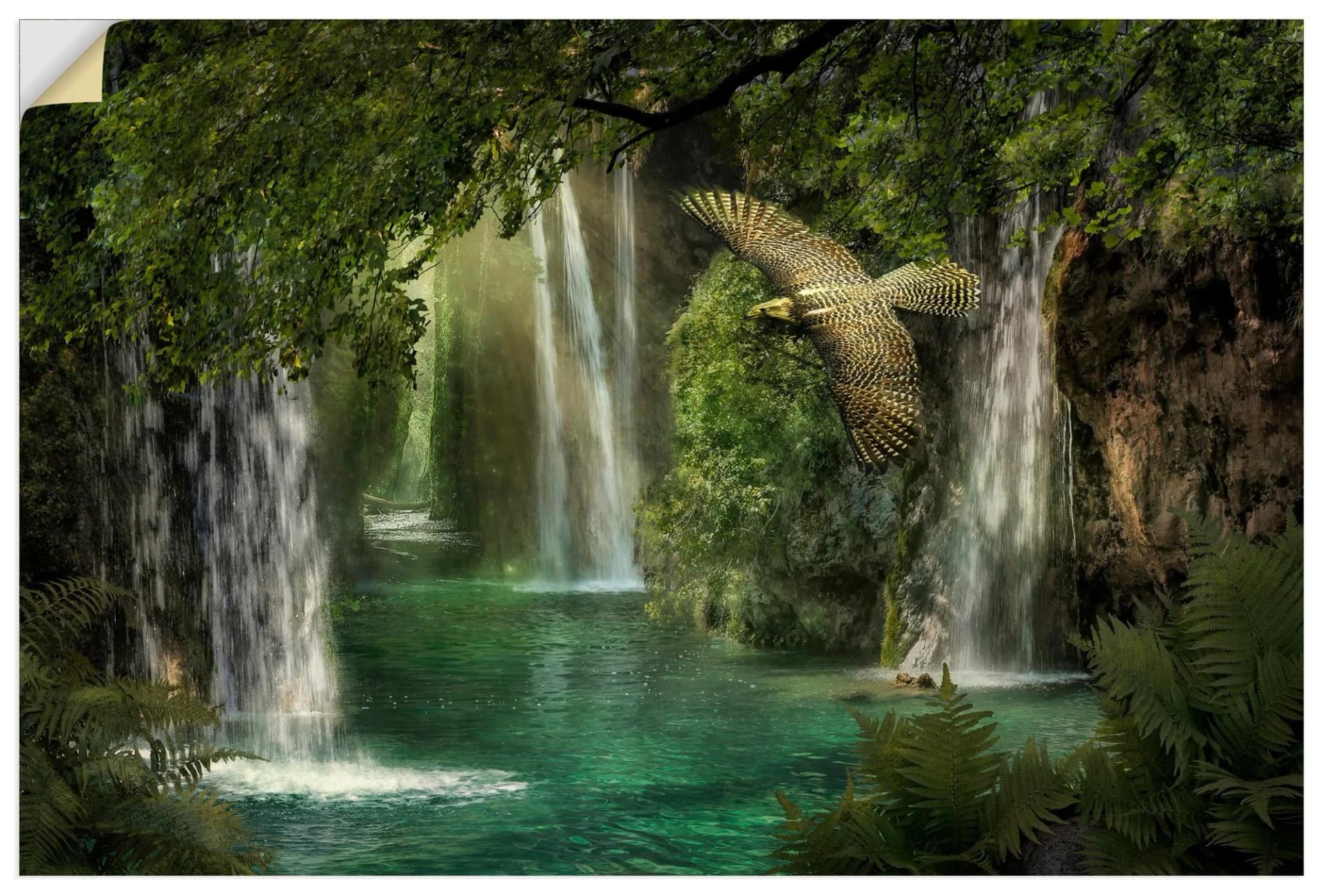 Artland Wandaufkleber „Das Tor nach Eden“ Naturfarben Querformat