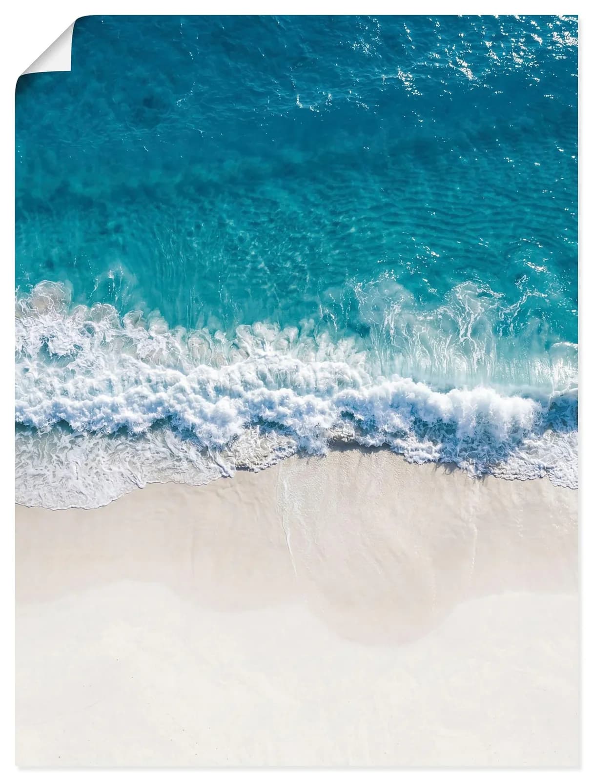 OTTO HOME Wandbild Strand von oben I Blau