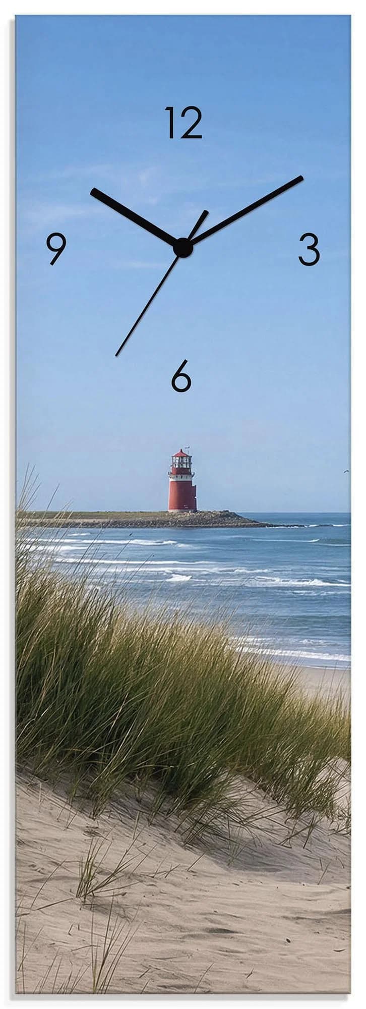 Wanduhr OTTO HOME Leuchtturm Blau Glas