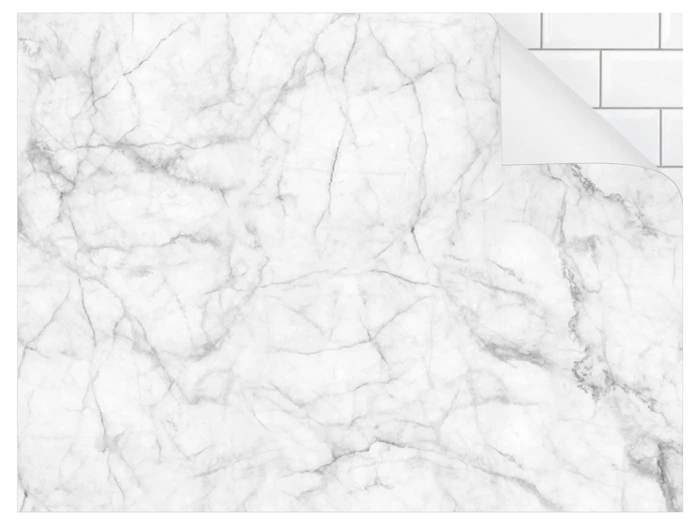 Bilderdepot24 Küchenrückwand Bianco Carrara Weiß Selbstklebend - Bild 2
