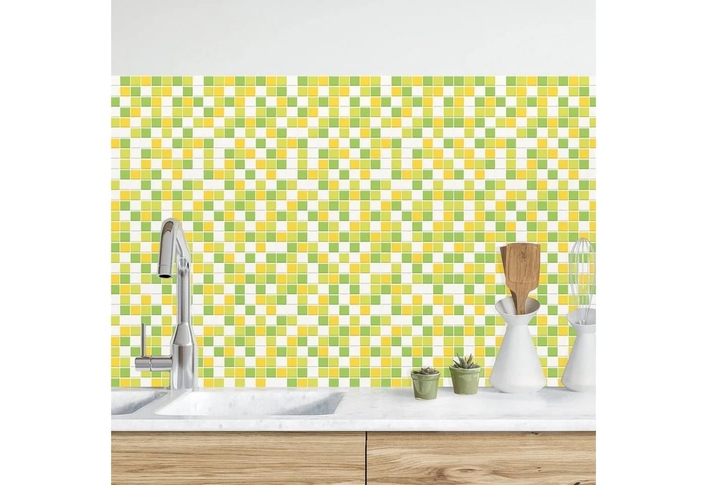 Bilderdepot24 Küchenrückwand grün Mosaik Fliesenoptik selbstklebend - Bild 2