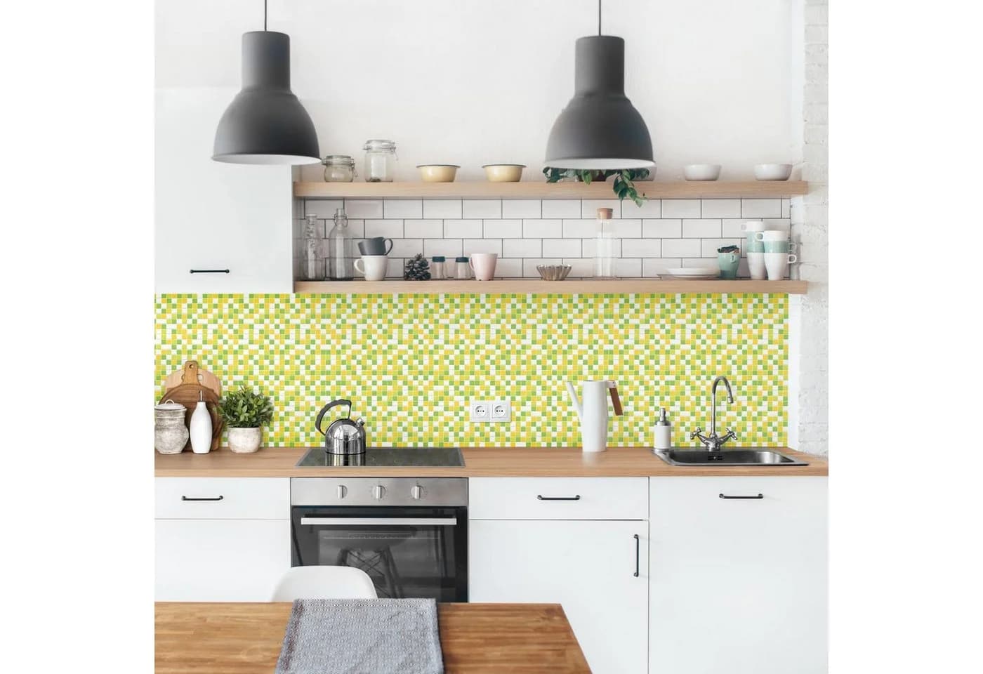 Bilderdepot24 Küchenrückwand grün Mosaik Fliesenoptik selbstklebend - Bild 4