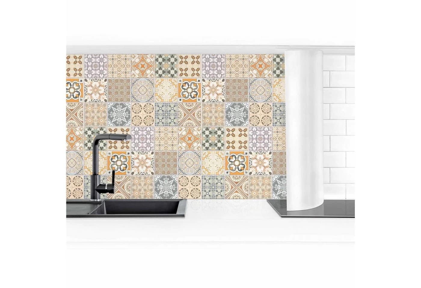Bilderdepot24 Küchenrückwand selbstklebend beige Fliesenoptik matt - Bild 5