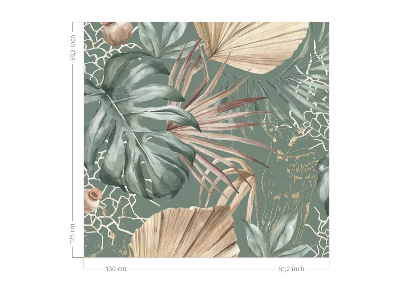 Bilderdepot24 Vorhang Samt Grün Aquarell Blumen Modern - Bild 4