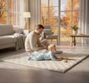 Sanosoft Krabbeldecke Soft-Cord wasserabweisend Bild 1