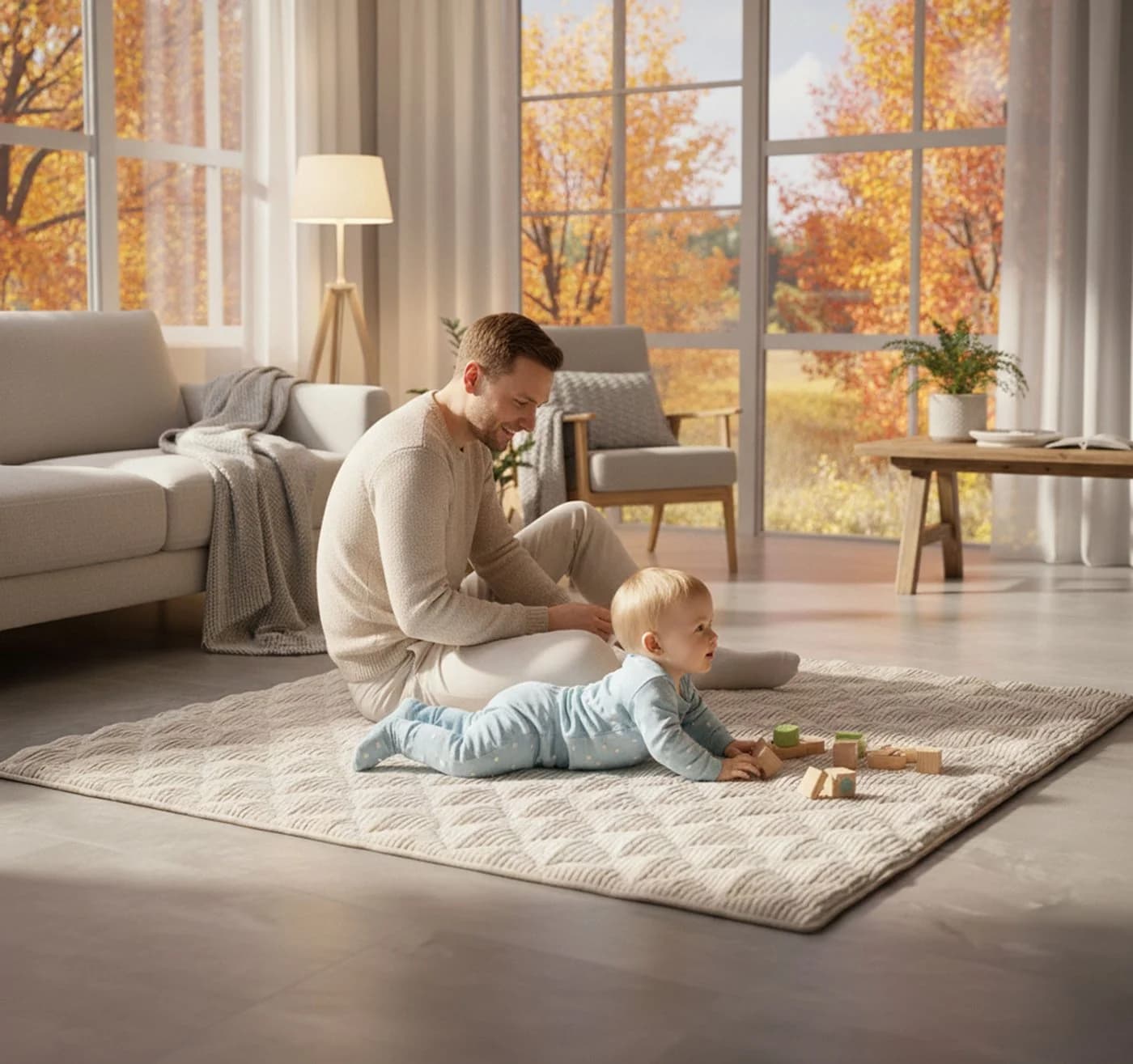 Sanosoft Krabbeldecke Soft-Cord wasserabweisend