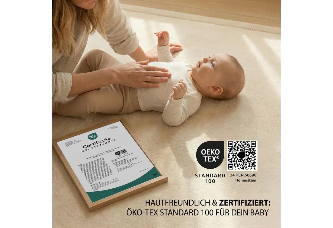 Sanosoft Krabbelteppich Regenbogen 120x170cm Memory-Foam - Bild 4