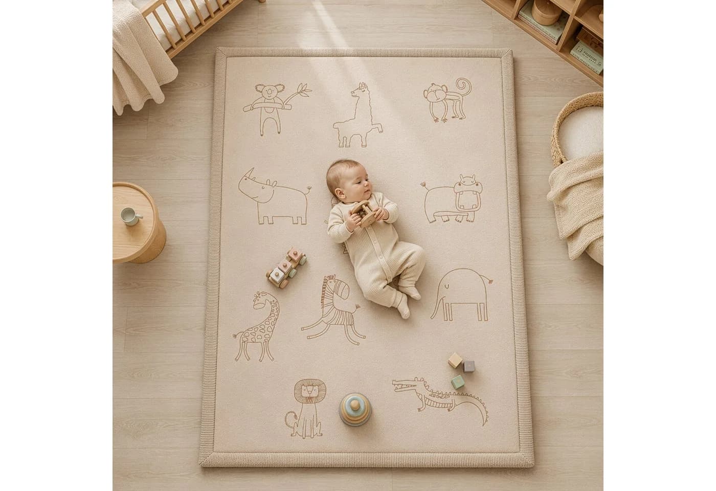Sanosoft Krabbelteppich Afrika Beige Memory-Foam - Bild 2