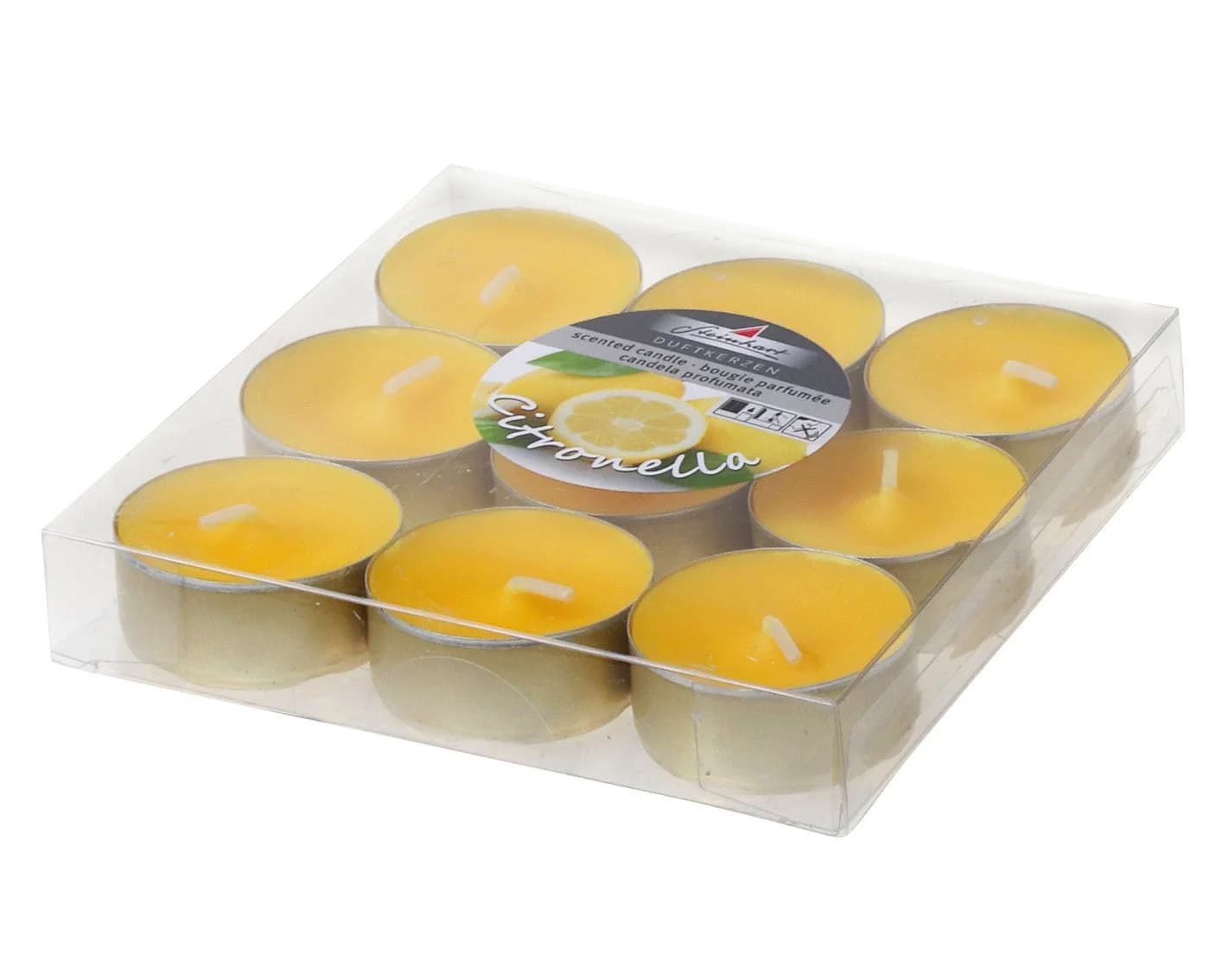 Steinhart Kerzen Teelichter Citronella 9er-Pack Gelb