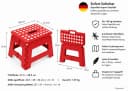 HH-Haushalt Klapptritt Rot Faltbar H 22cm bis 150KG Bild 1