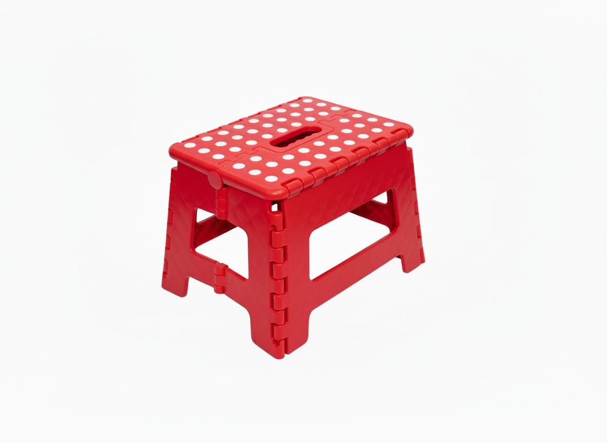 HH-Haushalt Klapptritt Rot Faltbar H 22cm bis 150KG - Bild 2