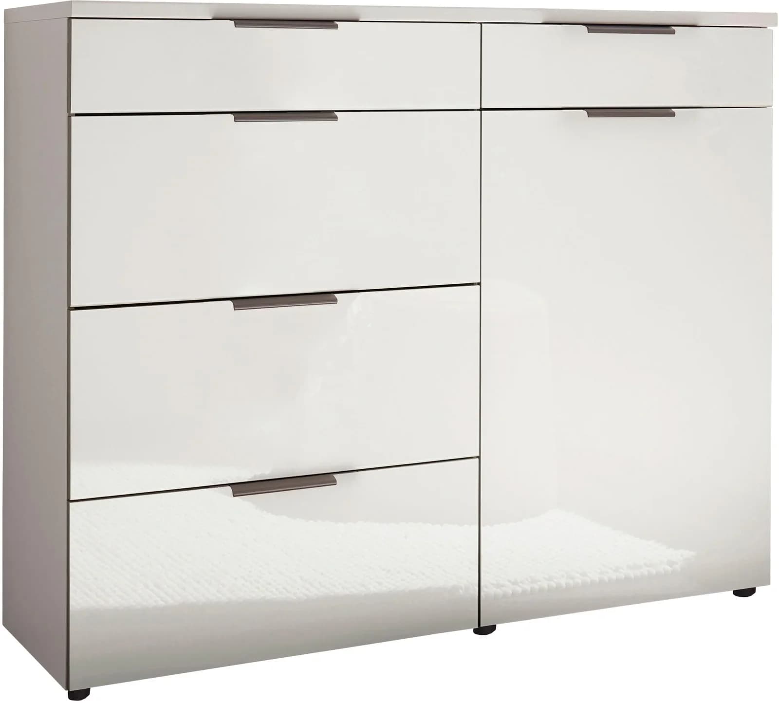 WIEMANN Como Kombikommode Weiß Glas Modern