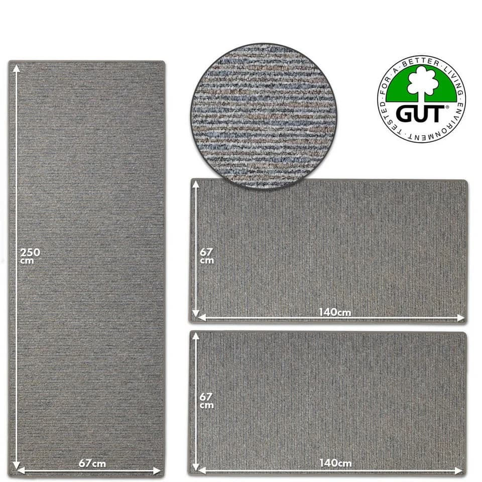 Karat Bettumrandung Geneva 3-teiliges Set Silbergrau