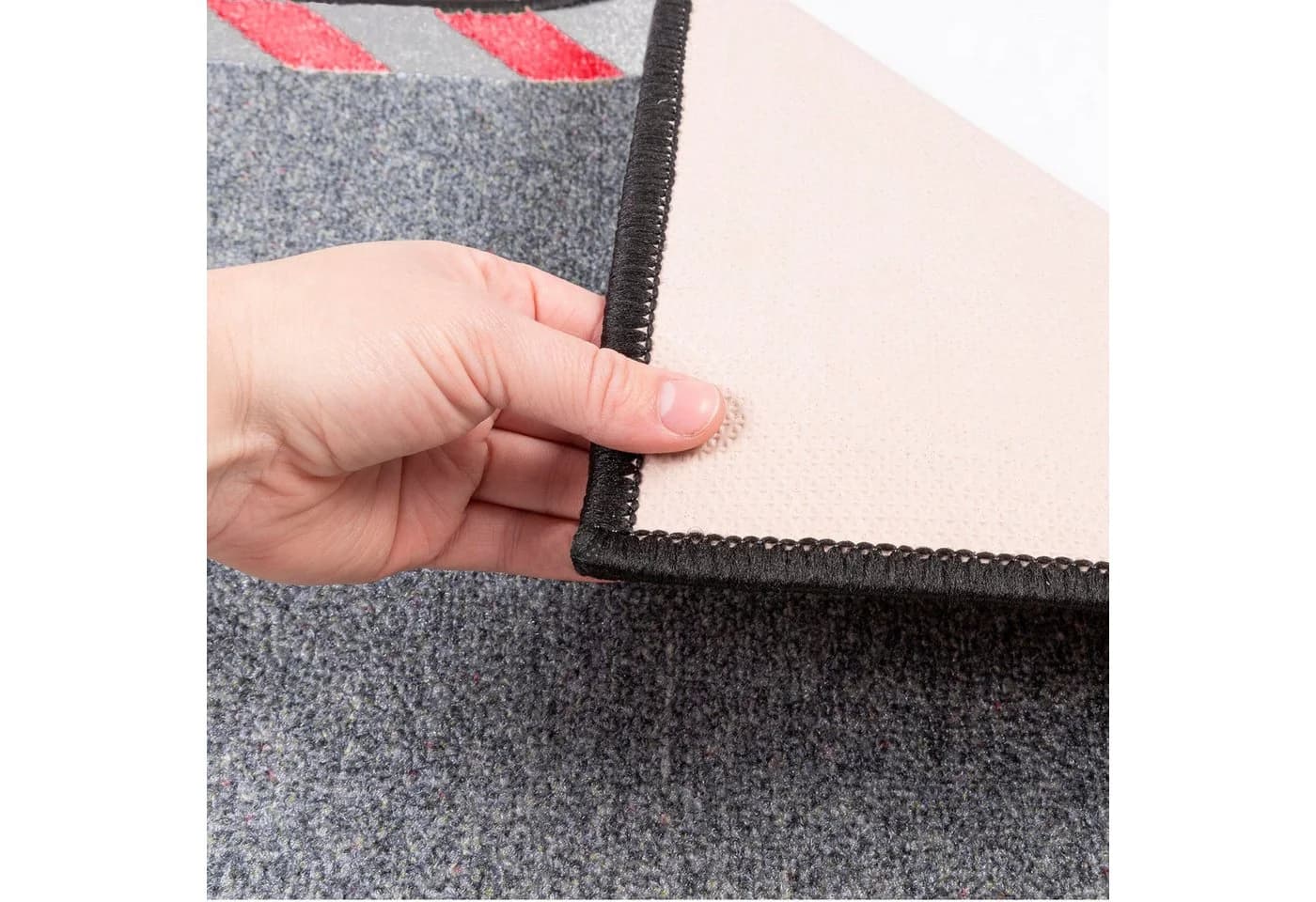 Floordirekt Kabelmatte mit Warnumrandung Schwarz-Gelb/Rot-Weiß - Bild 5