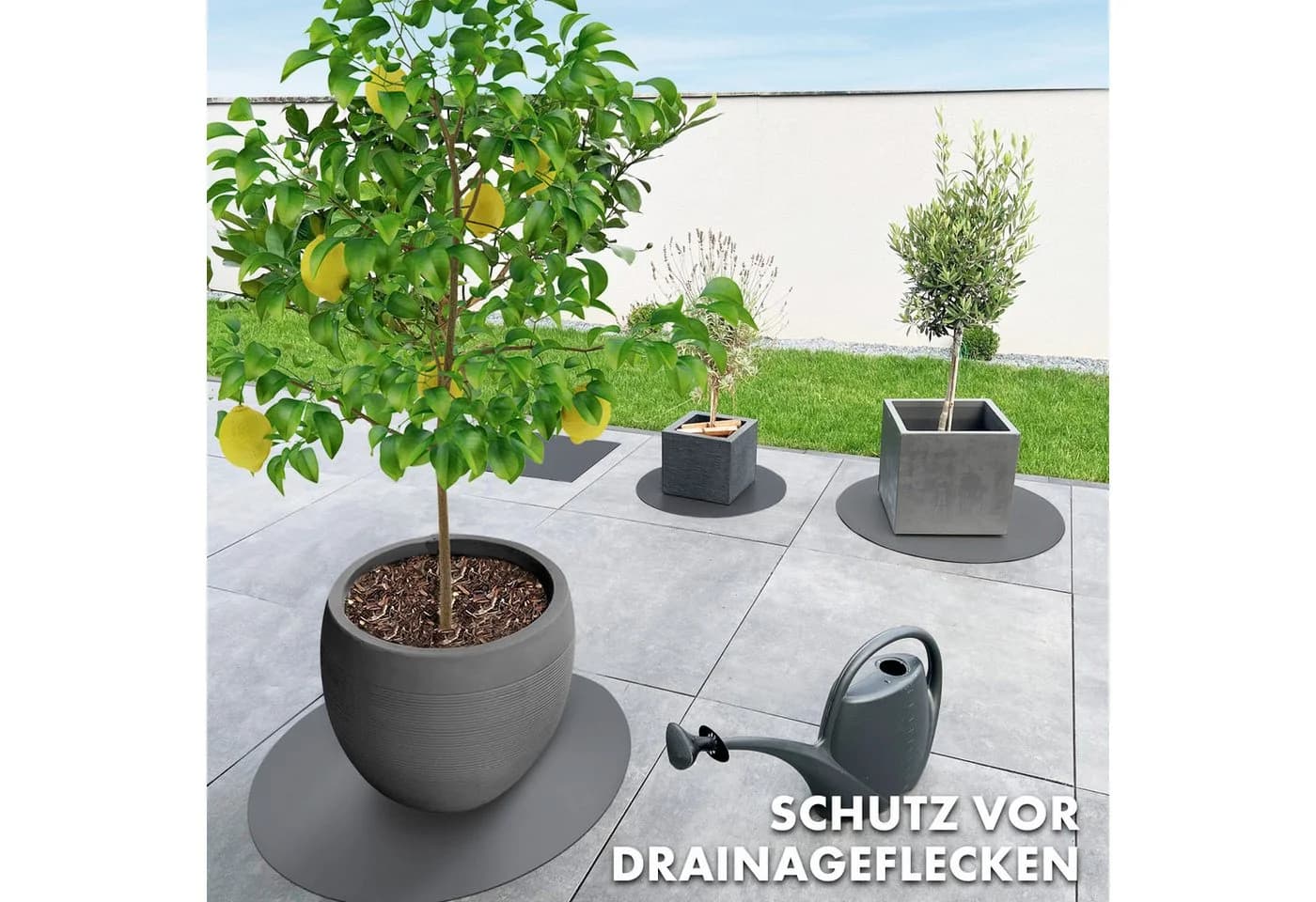 Karat Blumentopfuntersetzer Majesty PVC Grau Schwarz Blau Rot Grün - Bild 5